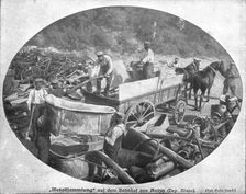 Le Meurtre et le pillage officiels; "Rassemblage" de metaux en gare d'Anizy (Aisne)..., 1915. Creator: Unknown