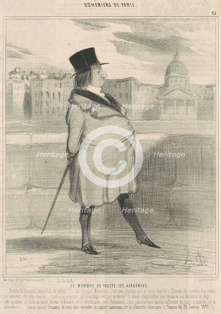 Le membre de toutes les académies, 1842. Creator: Honore Daumier.