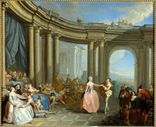 Le menuet, 18th century. Creators: Jean-Baptiste Pater, Sébastien Le Clerc the Younger