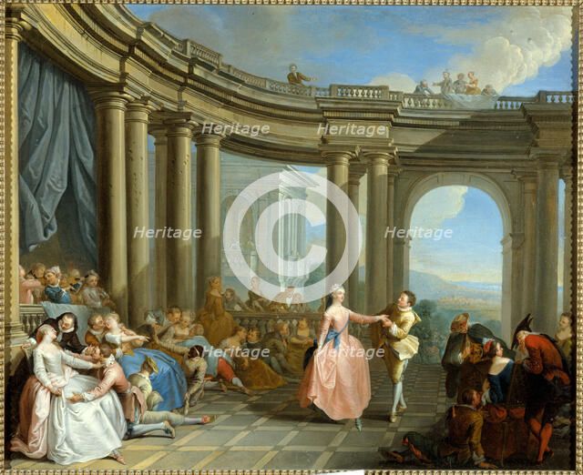 Le menuet, 18th century.  Creators: Jean-Baptiste Pater, Sébastien Le Clerc the Younger.