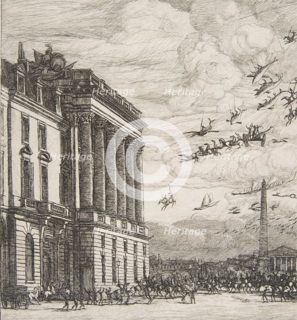 Le Ministère de la Marine (the Admiralty, Paris), 1865. Creator: Charles Meryon.