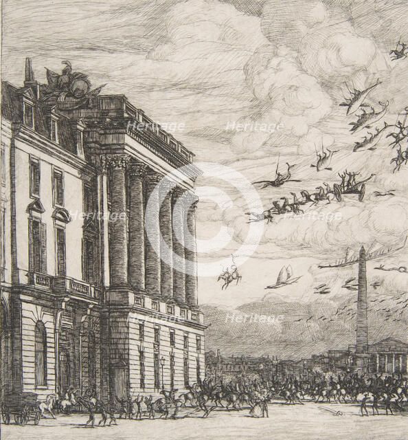 Le Ministère de la Marine (the Admiralty, Paris), 1865. Creator: Charles Meryon.