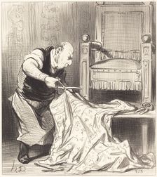 Le nouveau tapissier de la couronne..., 1850. Creator: Honore Daumier