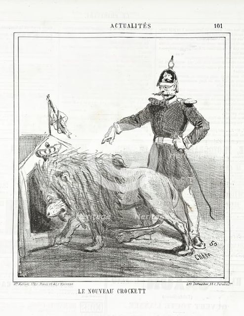 Le nouveau Crockett, 1864. Creator: Cham.