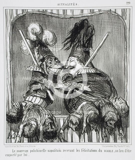 Le Nouveau polichinelle napolitain.., 1855. Creator: Honore Daumier.