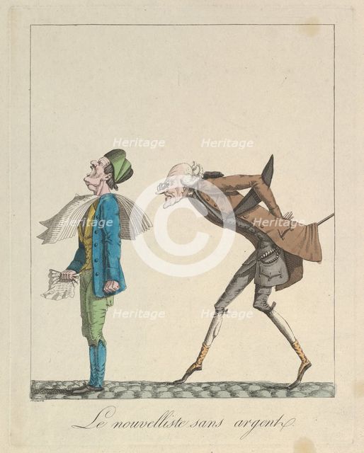 Le Nouvelliste Sans Argent, 1814. Creator: Louis Maleuvre.