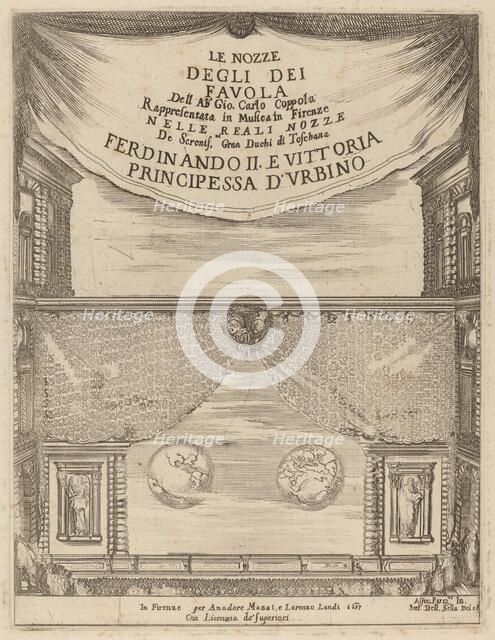 Le Nozze degli Dei: Frontispiece, 1637. Creator: Stefano della Bella.