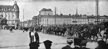 Le Nord de la France Envahi; La retraite strategique de l'armee franco-anglaise 1914. Creator: Unknown