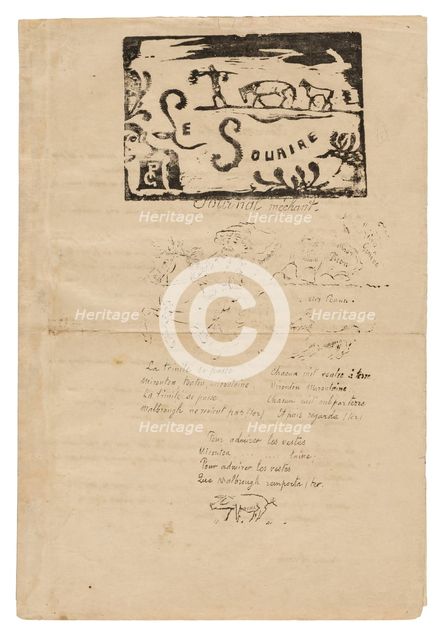 Le sourire: Journal méchant, Feb. 1900, 1900. Creator: Paul Gauguin.