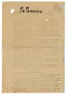 Le sourire: Journal sérieux, Oct. 13, 1899, 1899. Creator: Paul Gauguin