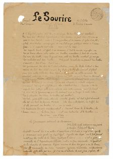 Le sourire: Journal sérieux, Oct. 13, 1899, 1899. Creator: Paul Gauguin