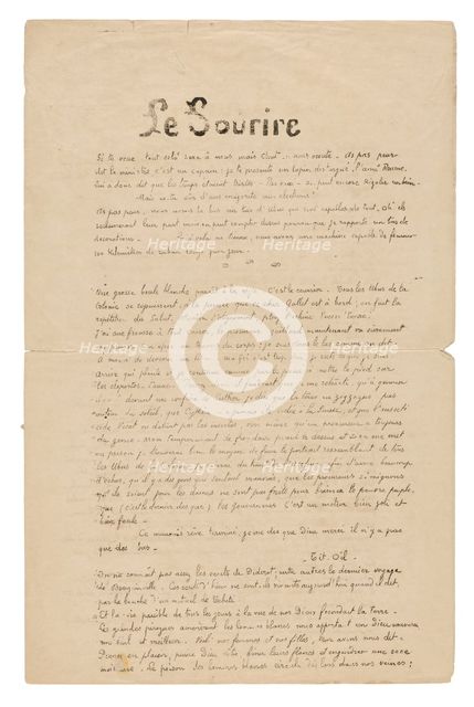Le sourire: Journal sérieux, Nov. 1899, 1899. Creator: Paul Gauguin.