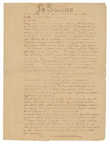 Le sourire: Journal sérieux, Sept. 19, 1899, 1899. Creator: Paul Gauguin