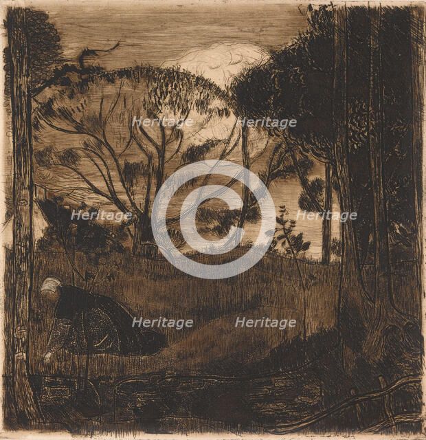 Le Soir (Evening) or La Glaneuse (The Gleaner), 1893-1894. Creator: Armand Seguin.