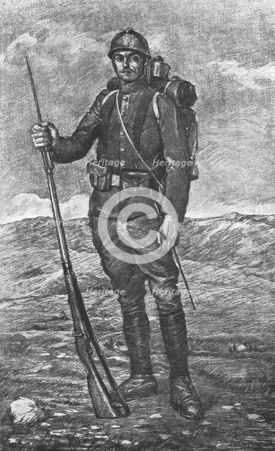 'Le soldat serbe, dans son nouvel equipement', 1916. Creator: Vladimir Betzitch.