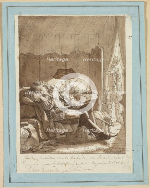 Le Sommeil du Grand Condé, c. 1817. Creator: Jacque-Noël-Marie Frémy (French, 1782-1867).