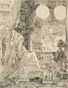 Le Songe d'un habitant du Mogol, 1886. Creator: Felix Bracquemond
