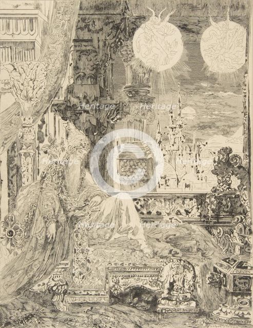 Le Songe d'un habitant du Mogol, 1886. Creator: Felix Bracquemond.