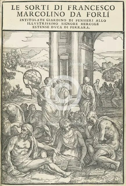 Le Sorti...intitolate giardino di pensieri, October 1540. Creators: Unknown, Marco Dente.