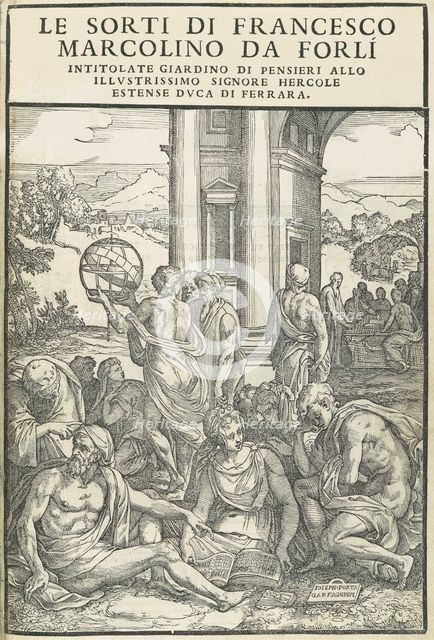 Le Sorti...intitolate giardino di pensieri, October 1540. Creators: Unknown, Marco Dente.