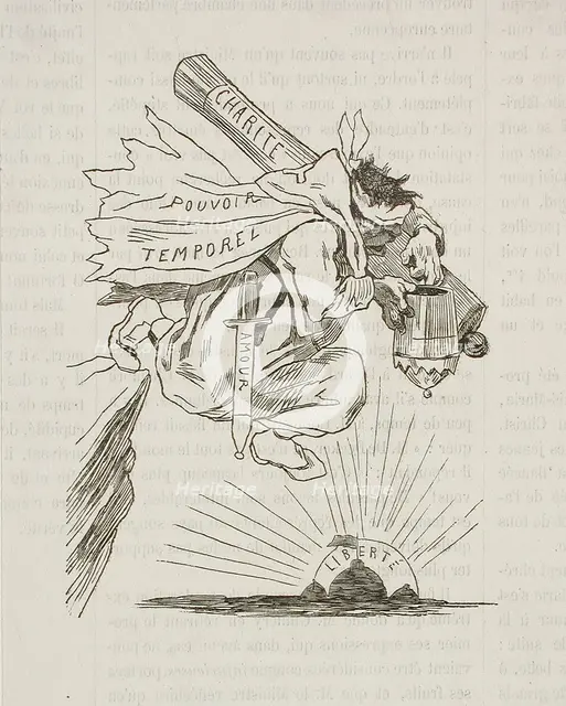 Le Saut du Pape, 1857. Creator: Félicien Rops.