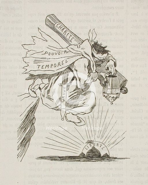 Le Saut du Pape, 1857. Creator: Félicien Rops.