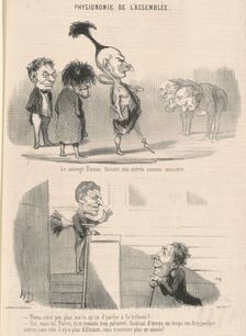 Le sauvage Bineau faisant son entrée comme ministre, c1849. Creator: Honore Daumier