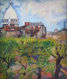 Le Sacré Coeur vu du jardin de la rue Cortot, 1916. Creator: Valadon, Suzanne (1865-1938)