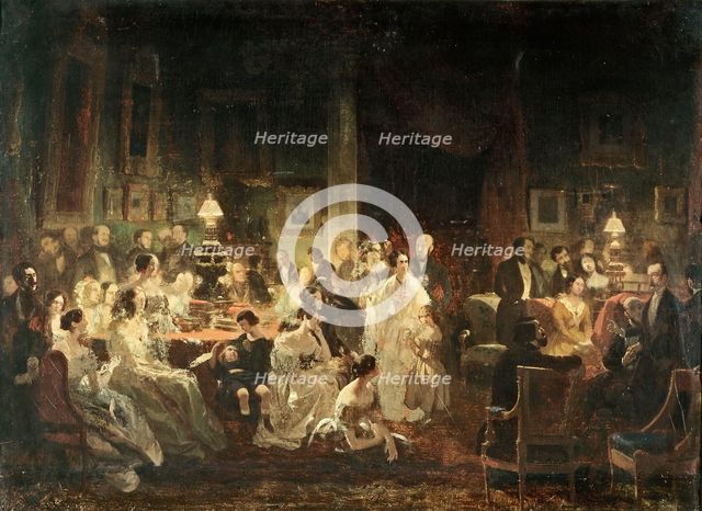Le Salon de M. Irisson, le soir du 19 août 1839, c1844. Creator: Prosper Lafaye.