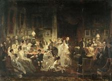 Le Salon de M. Irisson, le soir du 19 août 1839, c1844. Creator: Prosper Lafaye