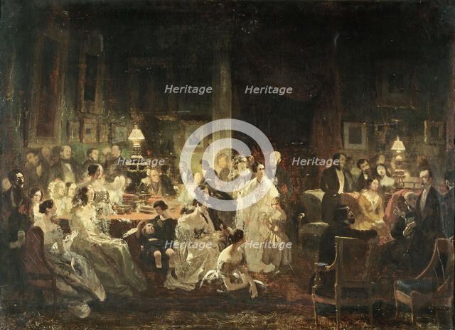 Le Salon de M. Irisson, le soir du 19 août 1839, c1844. Creator: Prosper Lafaye.