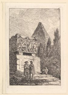 Le Sarcophage.n.d. Creator: Hubert Robert