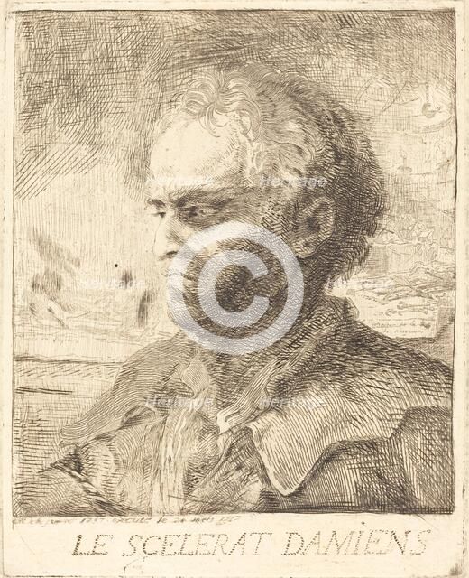 Le scelerat Damiens, 1757. Creator: Gabriel de Saint-Aubin.