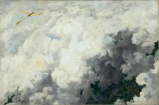 Le seul oiseau qui vole au-dessus des nuages (The Only Bird That Flies above the Clouds), 1910. Creator: Devambez, André Victor Édouard (1867-1943)