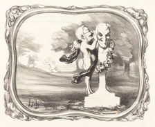 Le secret confié au dieu faune, 1850/1851. Creator: Honore Daumier
