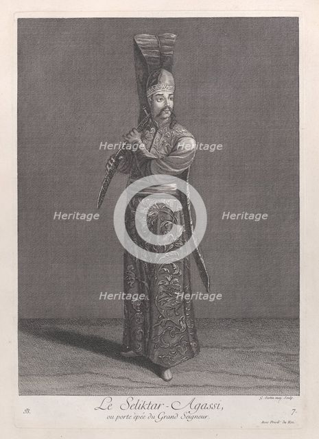 Le Seliktar-Agassi, ou porte èpée du Grand Seigneur, 1714-15. Creator: Unknown.