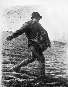 Le Semeur c1850, (1913).Artist: Jean Francois Millet