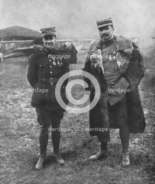 ''Le sergent-pilote Guynemer. Le capitaine Brocard.'. Creator: Unknown.