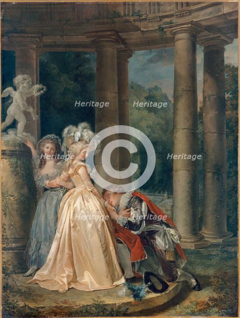 Le Serment à l'amour (The Oath to Love), 1786. Creator: Trinquesse, Louis Rolland (c. 1746-1800).