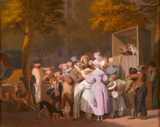 Le Spectacle ambulant de Polichinelle, 1832. Creator: Boilly, Louis-Léopold (1761-1845)