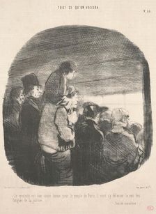 Le spectacle est une chose bonne pour le peuple de Paris ..., 1849. Creator: Honore Daumier