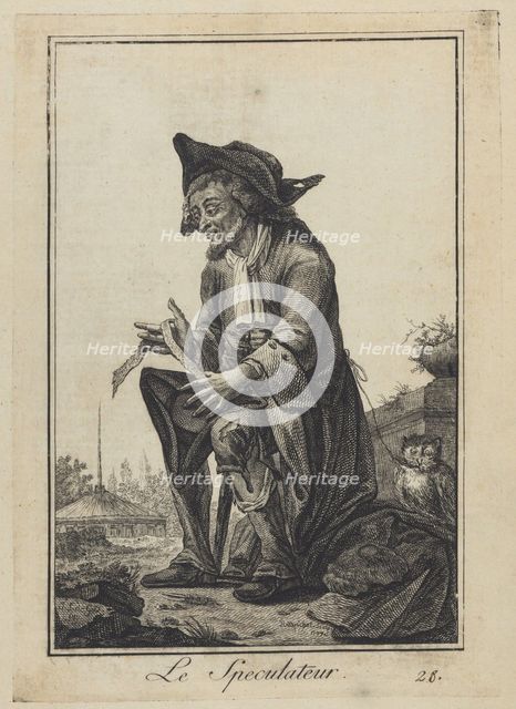 Le Speculateur (The Speculator), 1784. Artist: Goez, Joseph Franz, von (1754-1815)