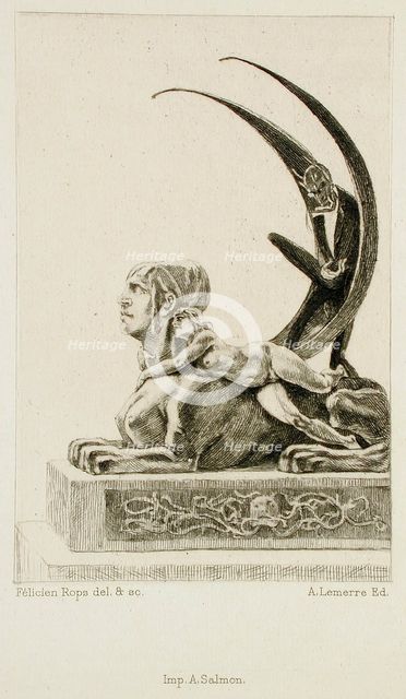 Le Sphinx, 1886. Creator: Félicien Rops.