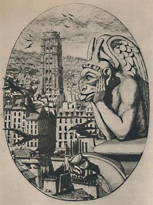 Le Stryge (8th State 6 3/4 x 5 1/8 Inches) 1853, (1927). Artist: Charles Meryon