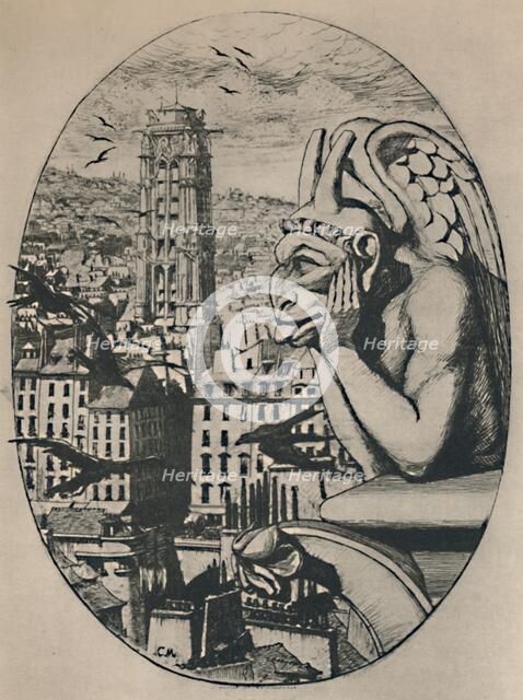 'Le Stryge (8th State 6 3/4 x 5 1/8 Inches)', 1853, (1927). Artist: Charles Meryon.