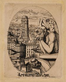 Le Stryge (The Vampire), 1853. Creator: Meryon, Charles (1821-1868)