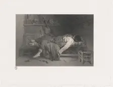 Le Suicide, 1846. Creator: Eugene Leroux