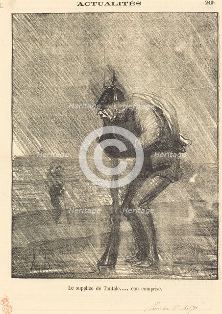 Le supplice de tantale... eau comprise, 1870. Creator: Honore Daumier.