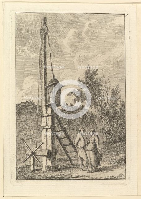 Le Poteau.n.d. Creator: Hubert Robert.