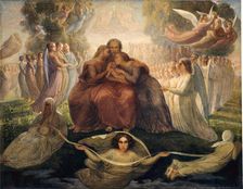 Le Poème de l'âme (Poem of the Soul). Génération divine (Divine generation), 1854. Creator: Janmot, Louis (1814-1892)